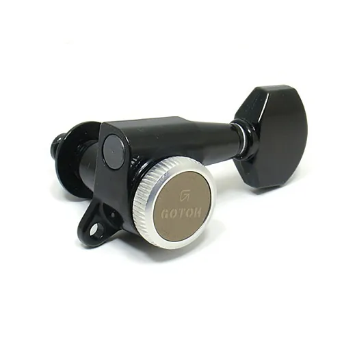 Gotoh SG381-MGT-07-B-L6 Комплект колков для гитары 6л, локовые, черные.