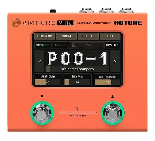 Hotone Ampero Mini (Orange) Напольный процессор эффектов.