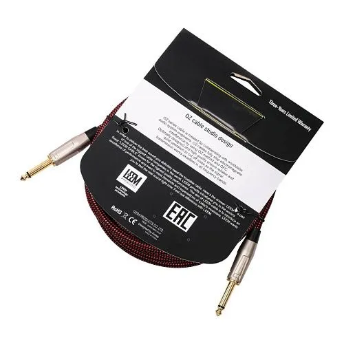Leem FAS-3(BK/RD) Кабель инструментальный, черный/красный.