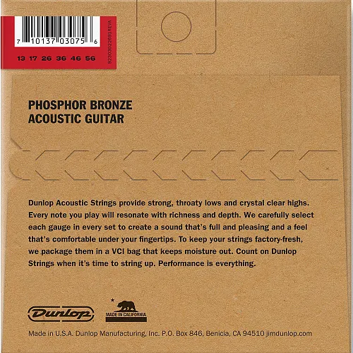 Dunlop DAP1356 (13-56) Комплект струн для акустической гитары.